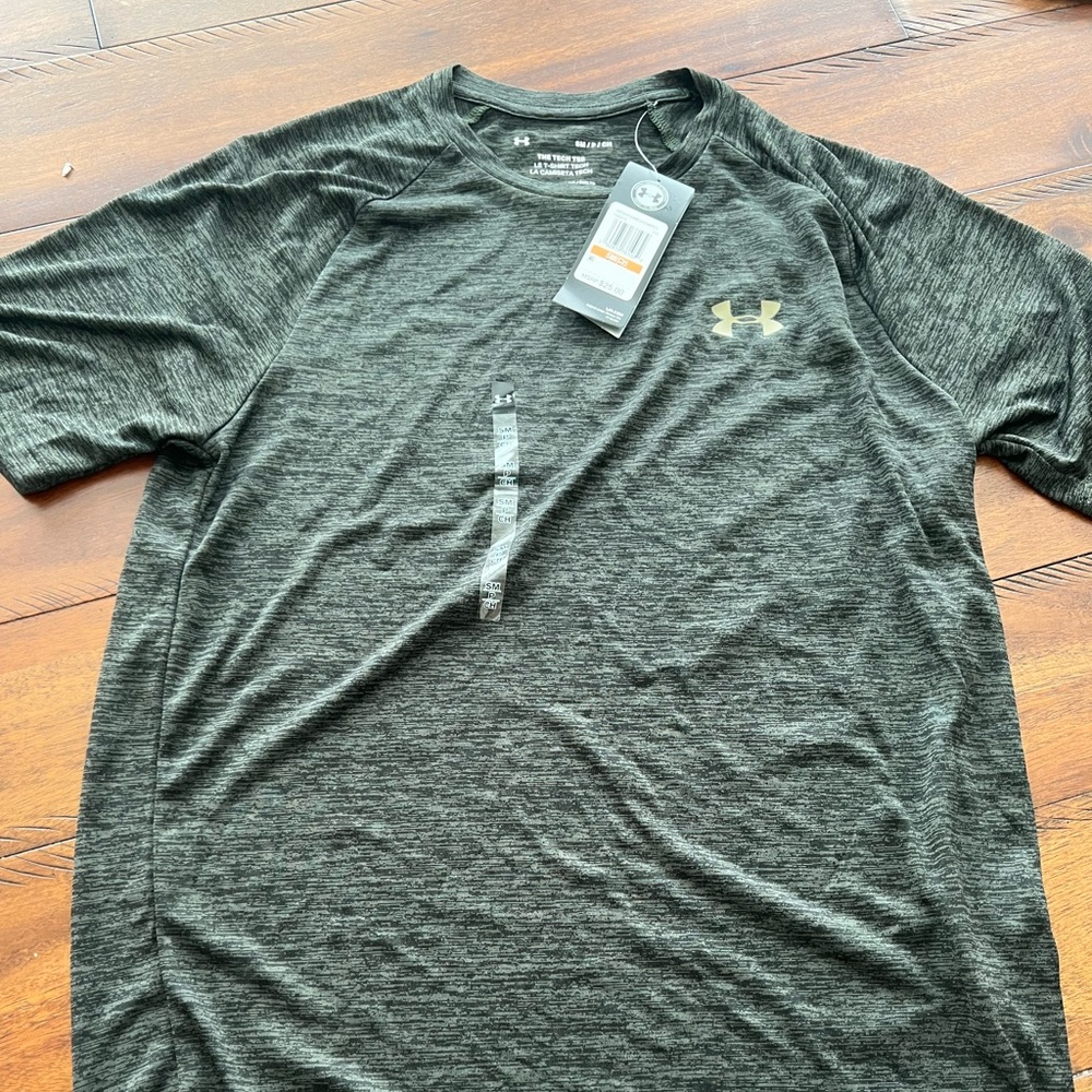 Under Armour, short sleeve, green, Mens Small